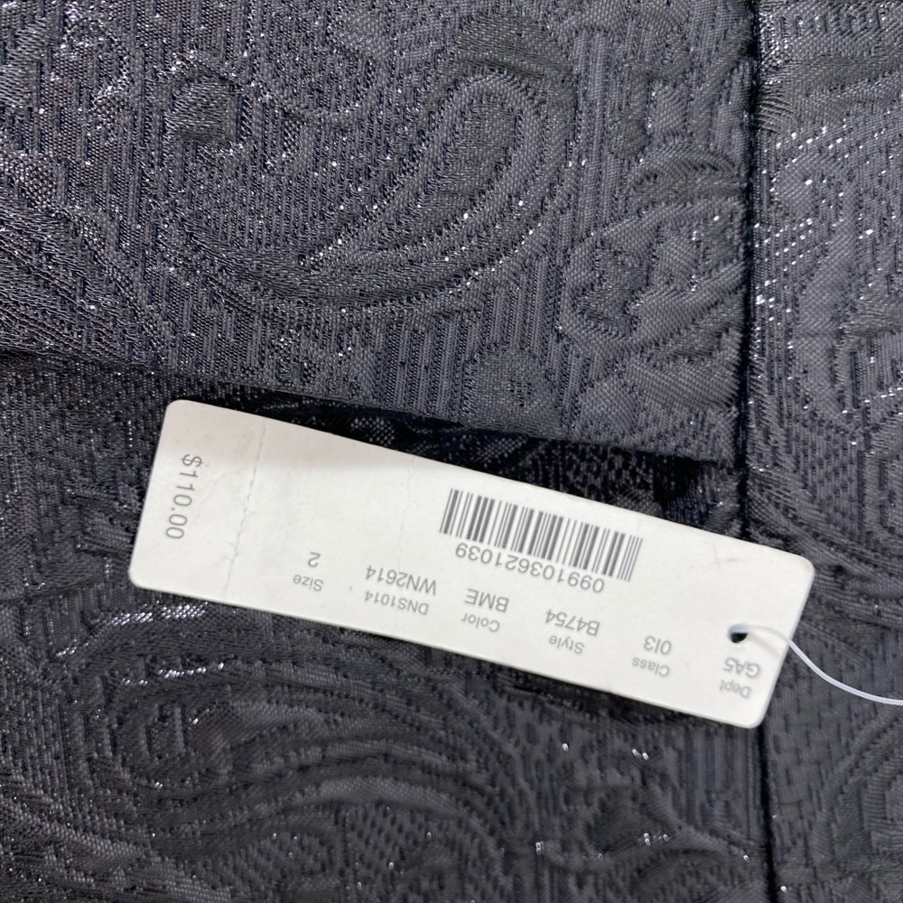 J. Crew Origami Skirt In Metallic Matelasse Black Size 2, New with tags - Picture 4 of 4